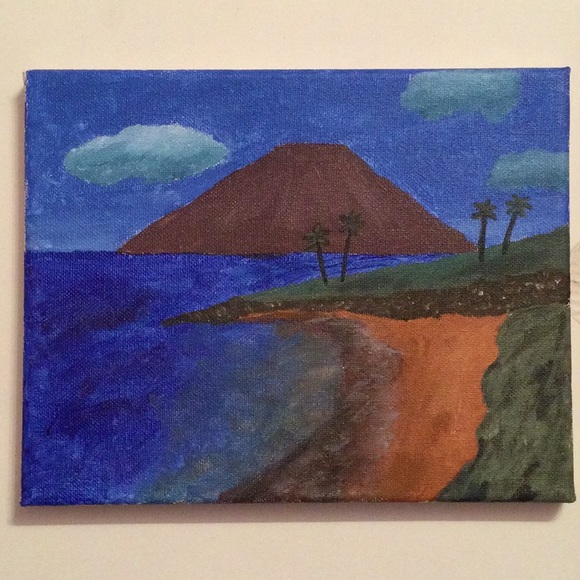 4/$15 Gloomy Beach Scenery Painting - Picture 1 of 4